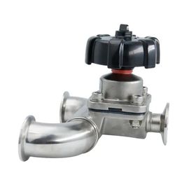 Three Way Sanitary Diaphragm Valve With Clamped Butt Welded Ends