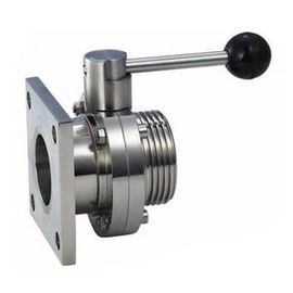 DN25 - 200 Manual Butterfly Valve With Square / Round Flange Connection End