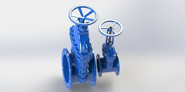 Handwheel Operated AWWA Gate Valve , Low Torque Resilient Seated Valve