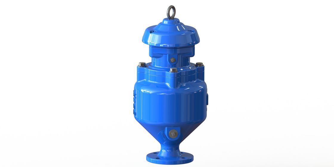 Blue RAL 5010 Air Vacuum Release Valve Epoxy Coated For Sewage Water System