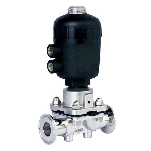 Stainless Steel Tri Clamp Diaphragm Valve Sanitary Grade With Pneumatic Actuator