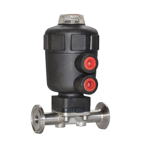Stainless Steel Tri Clamp Diaphragm Valve Sanitary Grade With Pneumatic Actuator