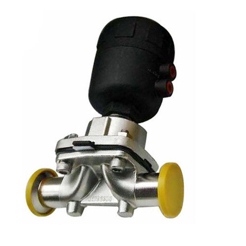 Stainless Steel Tri Clamp Diaphragm Valve Sanitary Grade With Pneumatic Actuator