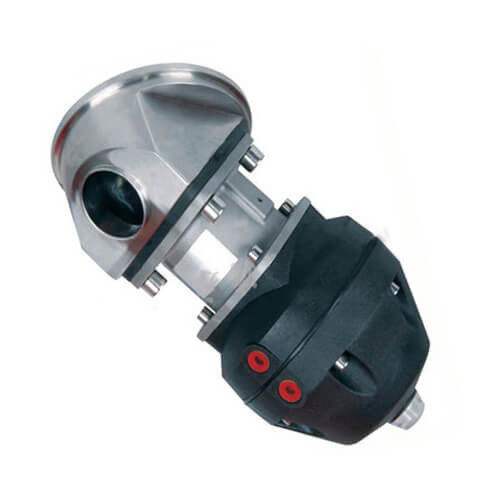 SS304 / SS316L Sanitary Diaphragm Valve , Pneumatic Tank Bottom Valve