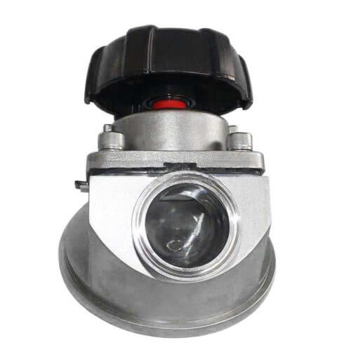 Hygienic Stainless Steel Tank Bottom Valve With Butt Weld Connection Ends