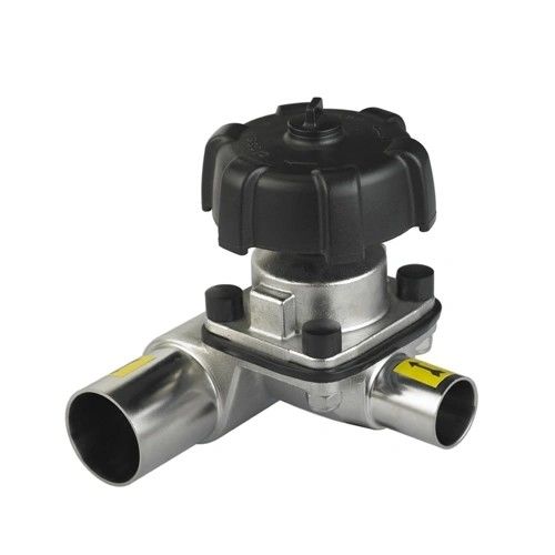 3 Way Sanitary Diaphragm Valve , Stainless Steel Manual / Pneumatic Diaphragm Valve