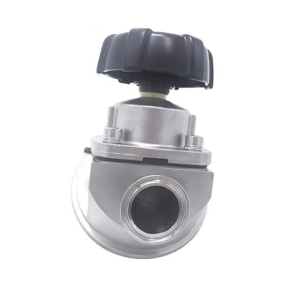 Sanitary Diaphragm Flow Control Valve SS 304 316L Made With Union Connection