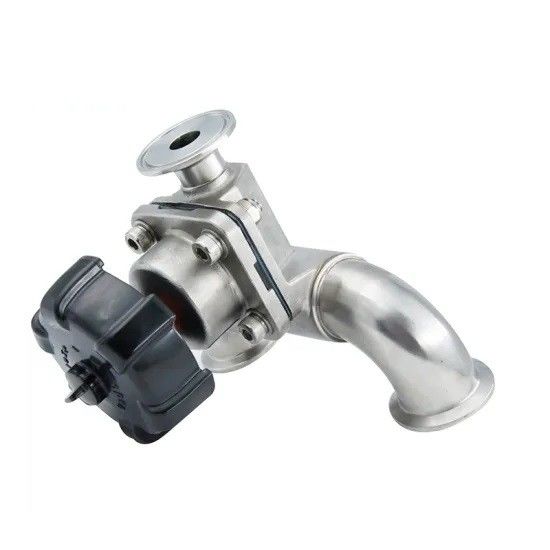 Three Way Sanitary Diaphragm Valve With Clamped Butt Welded Ends