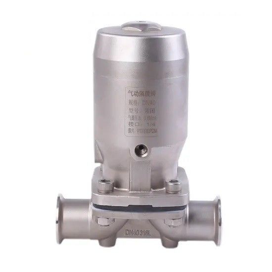 Pneumatic Operated Sanitary Diaphragm Valve DN25 - DN100 With Tri Clamp Ends