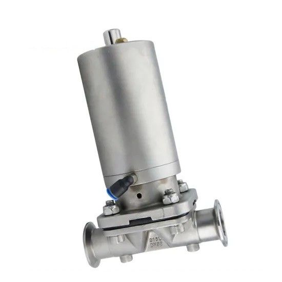 Stainless Steel Tri Clamp Diaphragm Valve With Pneumatic Actuator