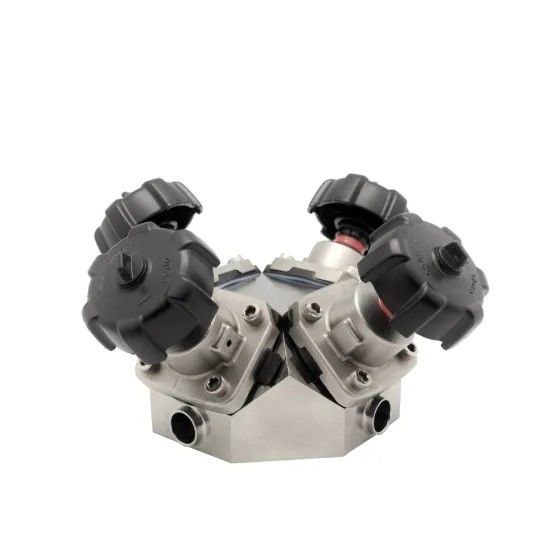 SS 304 316L Sanitary Diaphragm Valve Multi Port Welding Type For Biotechnology Industry