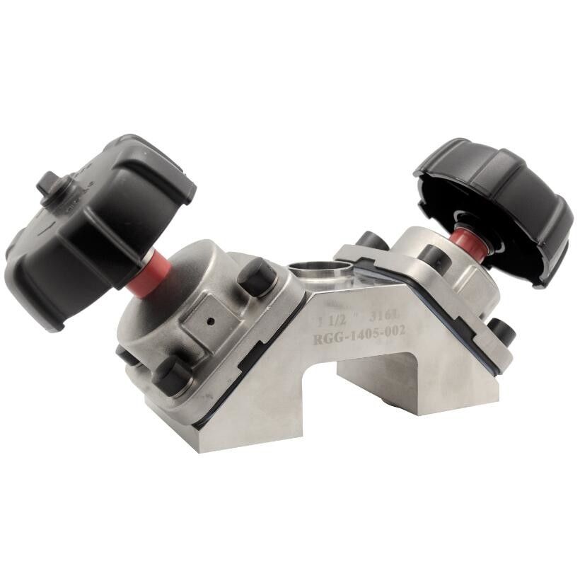 SS 304 316L Sanitary Diaphragm Valve Multi Port Welding Type For Biotechnology Industry