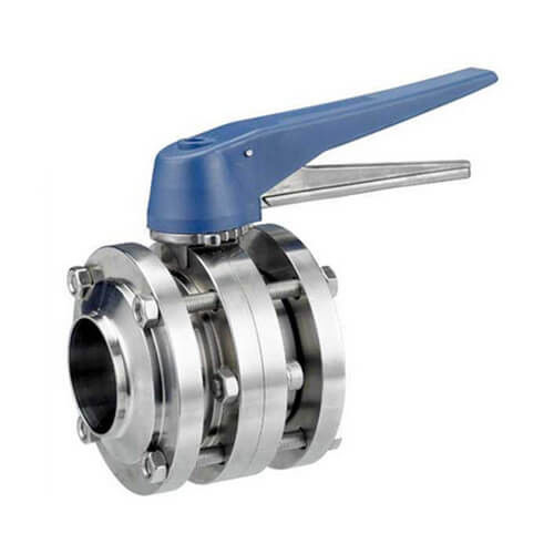 Welding Type Stainless Butterfly Valve For Dairy Food / Fruit Juice Filed
