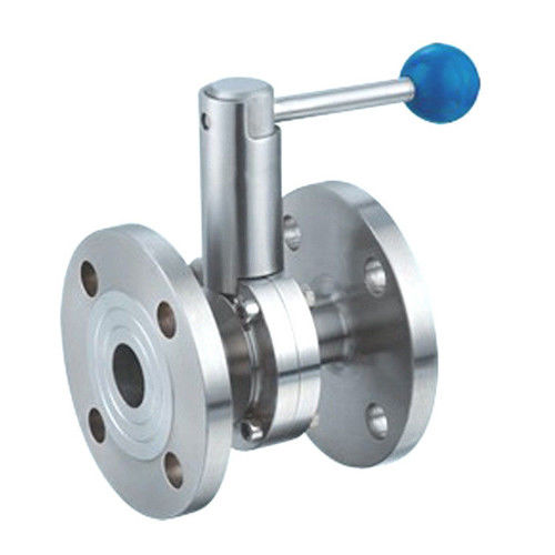 Reliable Sanitary Butterfly Valve , Stainless Steel 304 316L Flanged Butterfly Valve