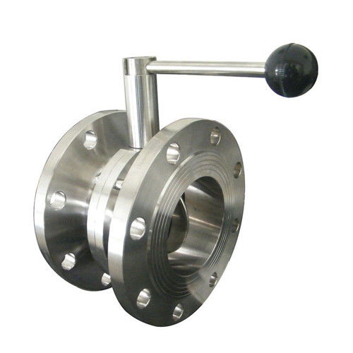 Reliable Sanitary Butterfly Valve , Stainless Steel 304 316L Flanged Butterfly Valve