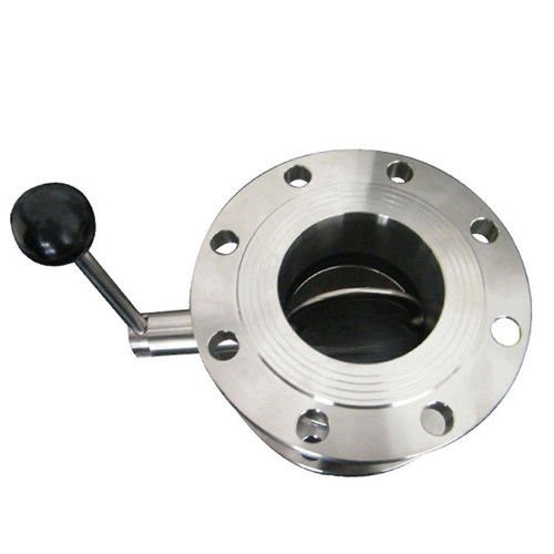 Reliable Sanitary Butterfly Valve , Stainless Steel 304 316L Flanged Butterfly Valve