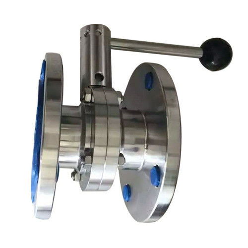 Reliable Sanitary Butterfly Valve , Stainless Steel 304 316L Flanged Butterfly Valve