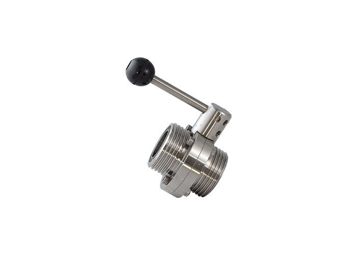 Sanitary Male Threaded Butterfly Valve With Stainless Steel Pull Handle