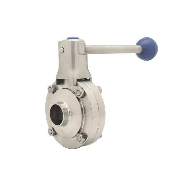 Forged SS 304 316L Welded / Butt Weld Butterfly Valve For High Temperature Pipe System