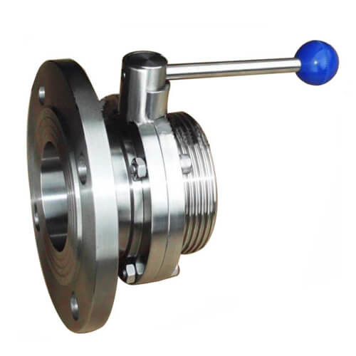 DN25 - 200 Manual Butterfly Valve With Square / Round Flange Connection End
