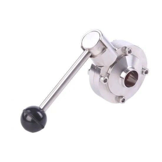 SS304 SS316L Manual Sanitary Butterfly Valve For Brewing Industry