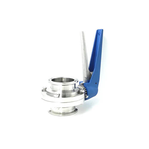 Corrosion Resistant Sanitary Butterfly Valve For Pharmaceutical / Chemical Industry