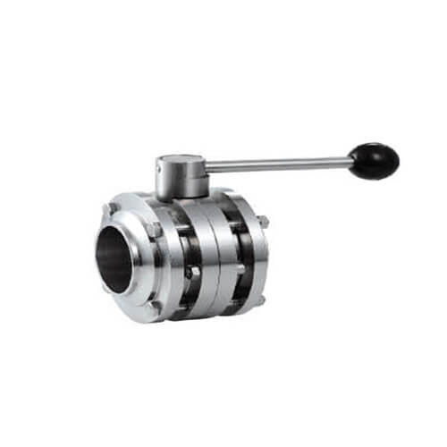 304 / 316L Stainless Steel Dairy Butterfly Valve Various Handles Available