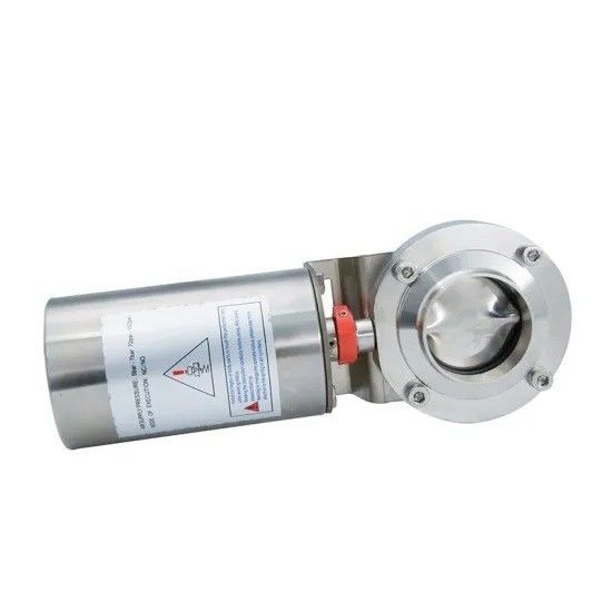 Low Pressure Stainless Steel Butterfly Valve , Pneumatic Operated Butterfly Valve