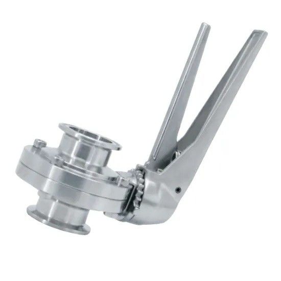 Food Grade Tri Clamp Butterfly Valve With Precision CNC Milling Machined Body