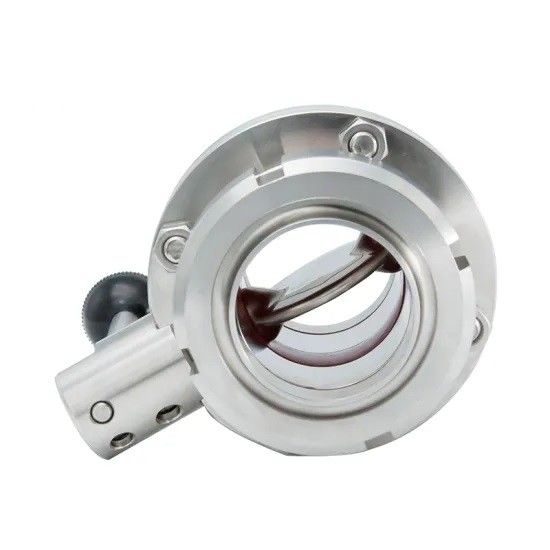 Stainless Steel Sanitary Butterfly Valve With Union Connection End