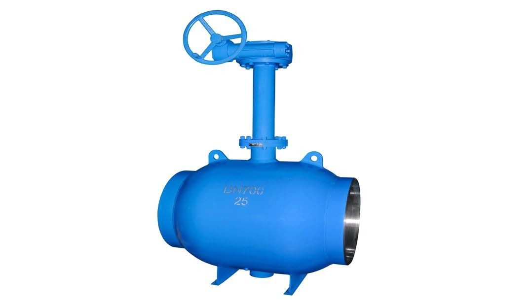 Fixed Worm Wheel Buried Trunnion Ball Valve , Fully Welded Ball Valve