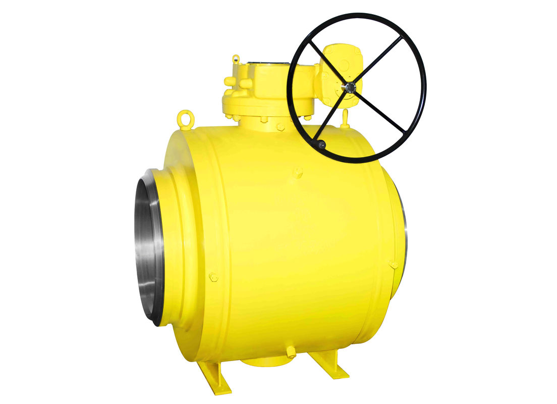 Fireproof Fully Welded Trunnion Ball Valve PN16 / PN20 OEM Acceptable