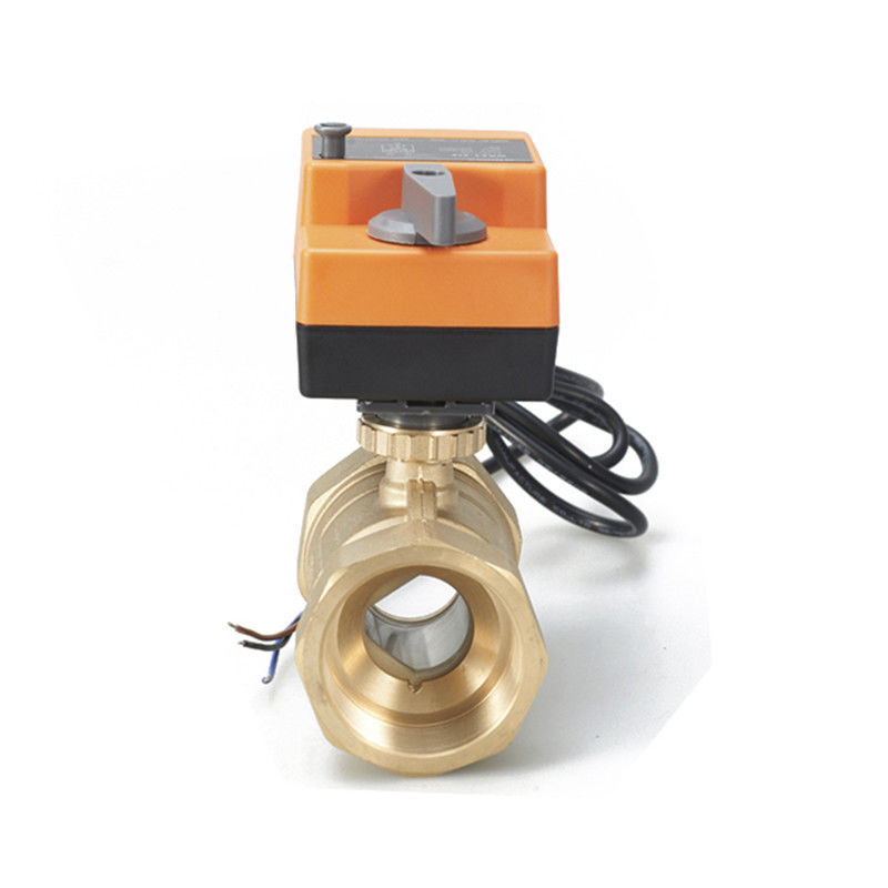 Electric Operated Ball Valve , 12V Motor Actuated Brass Ball Valve