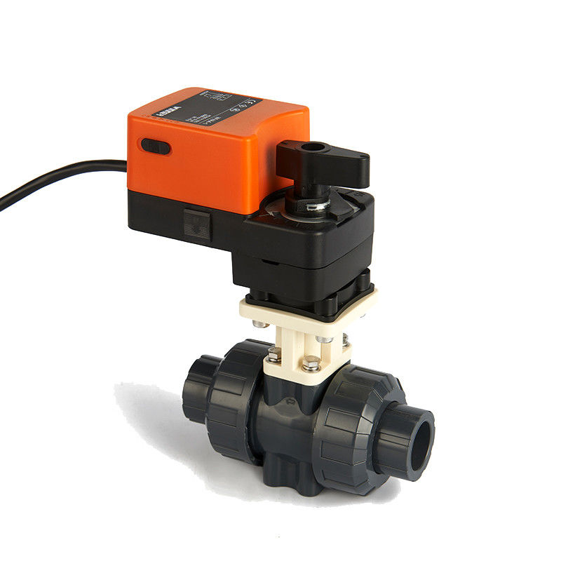 Electric Water Flow Control Valve , Proportional Control Plastic Ball Valve