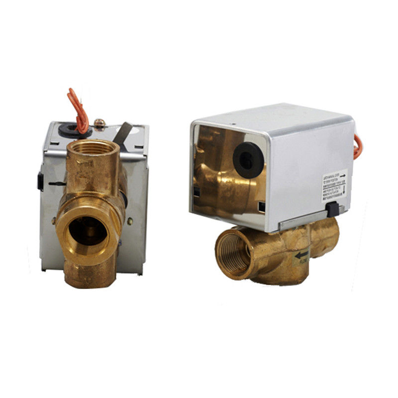 2 Way / 3 Way Spring Return Electric Ball Valve For FCU / HVAC System