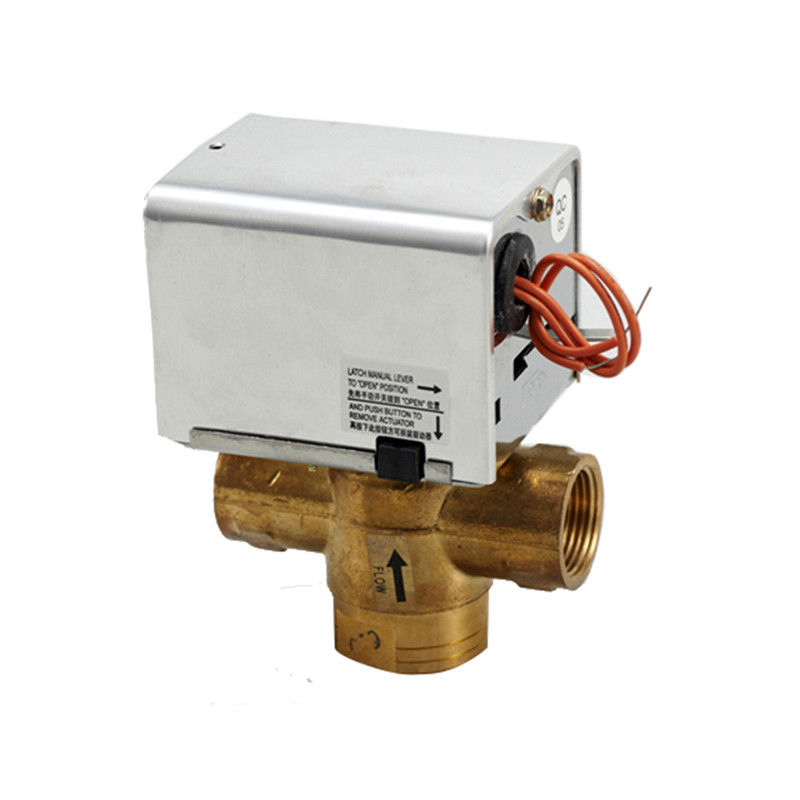 2 Way / 3 Way Spring Return Electric Ball Valve For FCU / HVAC System