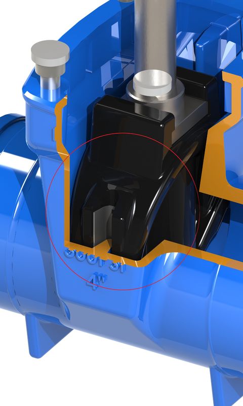 Anti Abrasion Water Gate Valve , Ductile Iron Non Rising Stem Gate Valve