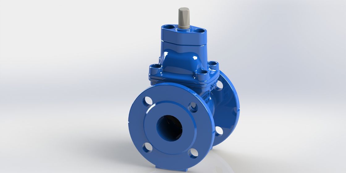 Flanged Ductile Iron Gate Valve With Handwheel / Cap Operator