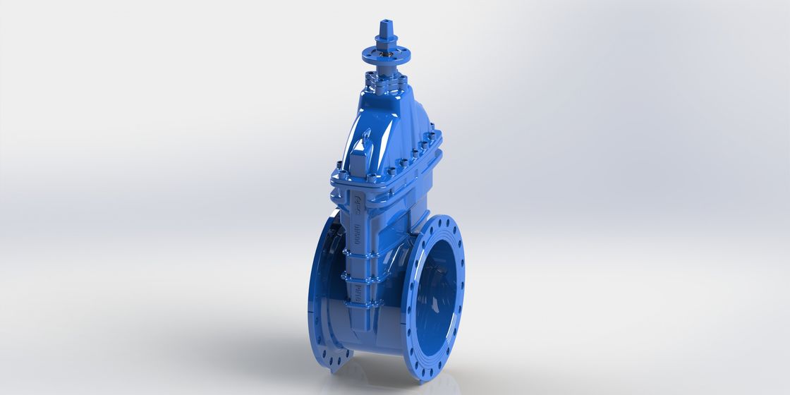 Flanged Ductile Iron Gate Valve With Handwheel / Cap Operator