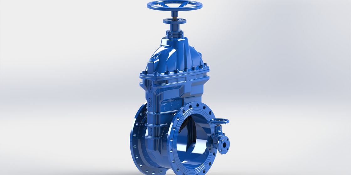 Flanged Ductile Iron Gate Valve With Handwheel / Cap Operator