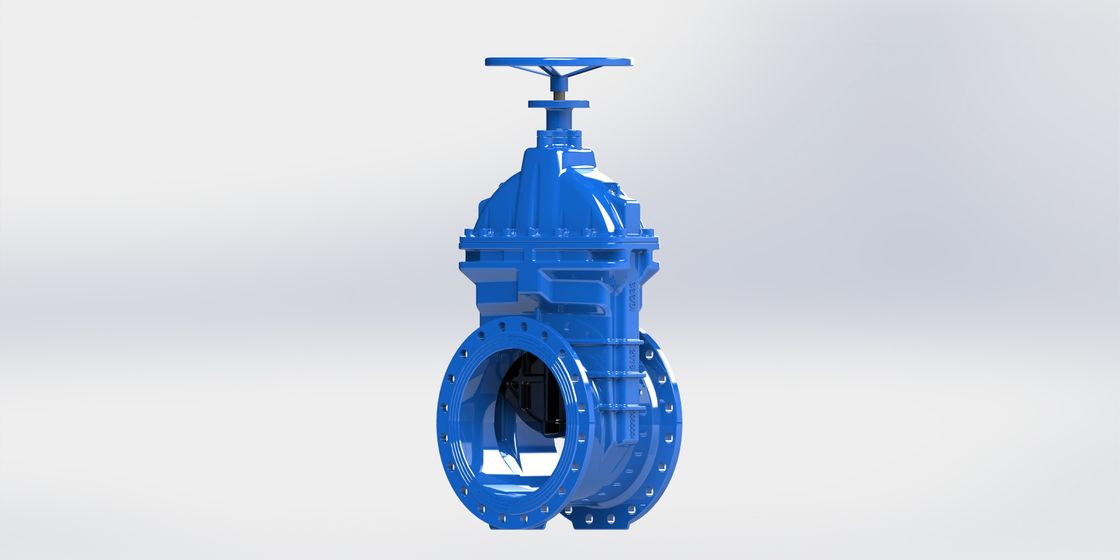 Soft Seated Water Gate Valve , FBE Coated Ductile Iron Flanged Gate Valve