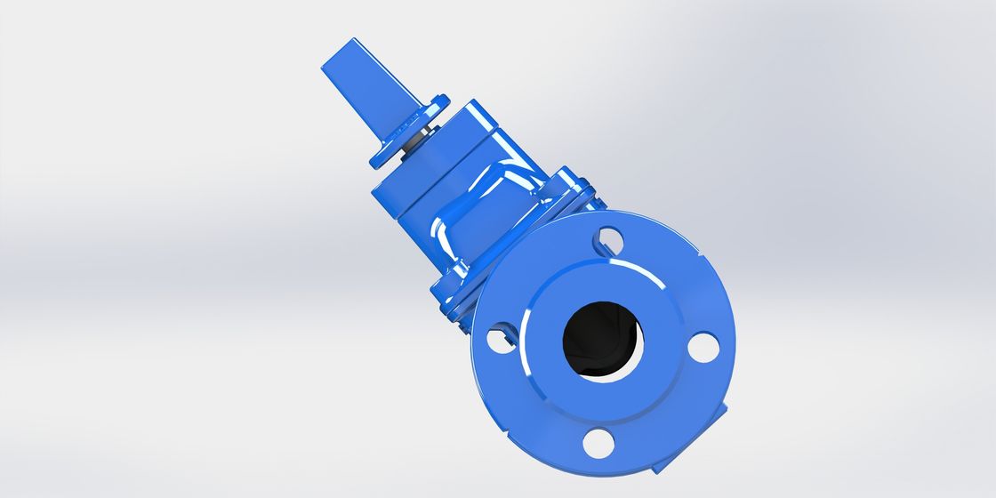 Soft Seated Water Gate Valve , FBE Coated Ductile Iron Flanged Gate Valve