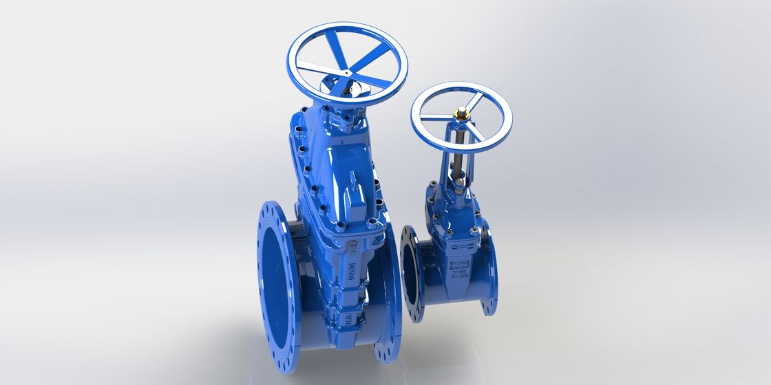 Handwheel Operated AWWA Gate Valve , Low Torque Resilient Seated Valve