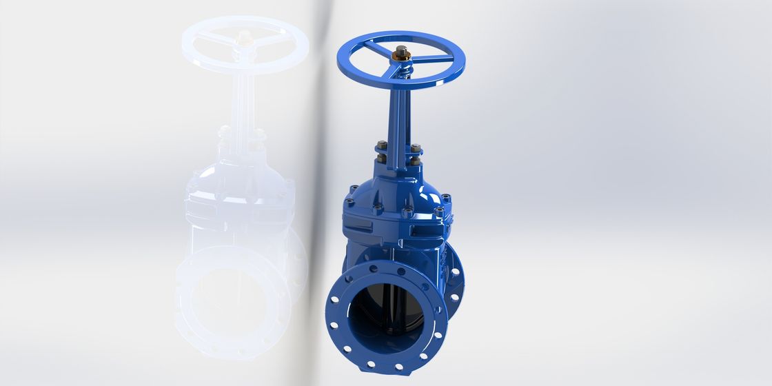 Cap Operated Resilient Seated Gate Valve , FBE Coated Non Rising Stem Gate Valve