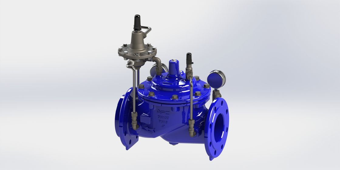 Durable Flow Rate Control Valve , Blue RAL 5010 Constant Flow Valve