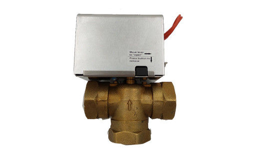Compact Spring Return Electric Actuated Ball Valve For Fan Coil Units
